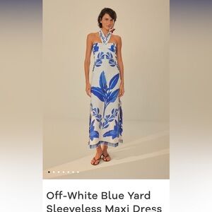 Farm Rio off white sleeveless maxi dress